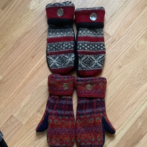 Upcycled Wool Sweater Mittens Women’s Medium - Picture 2 of 9